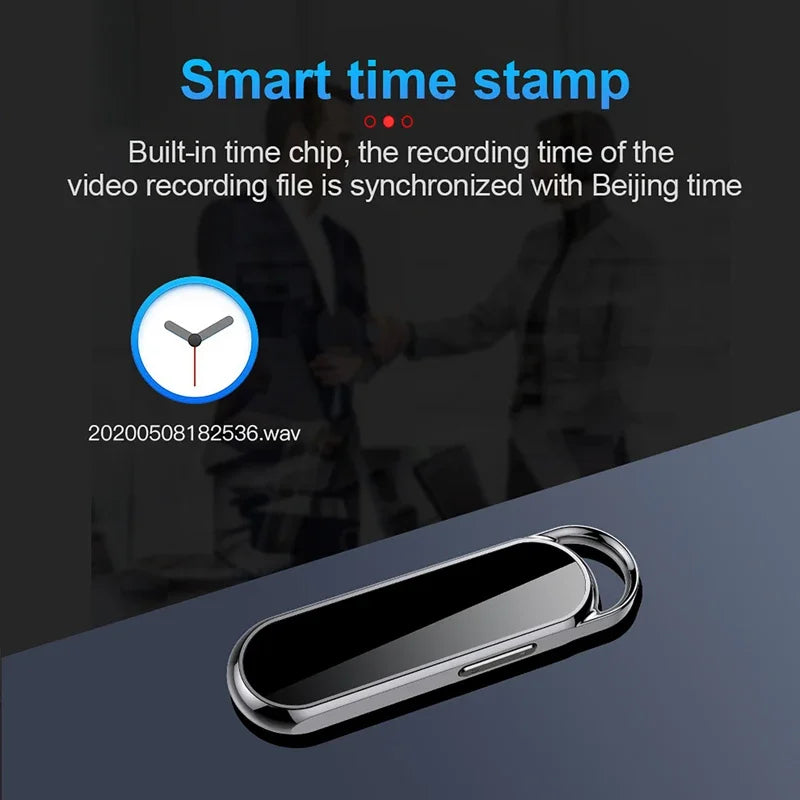 4-128GB Mini Digital Recorder Camera 256GB Keychain Voice Recorders One-click Recording/Video HD Noise Reduction Dictaphone