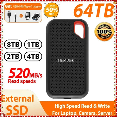 2025 Original SSD Hard Disk 1TB External Hard Drive 2TB Mobile Drive Hard Disk High Speed  for Laptop/Computer/PC ssd 2tb