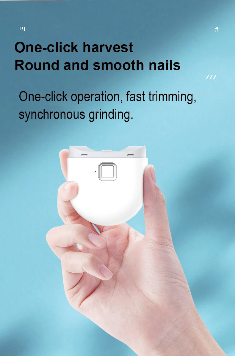 Xiaomi Youpin USB Electric Nail Clipper With LED Light Automatic Nail Grinder Trimmer Finger Toe Mini Portable Manicure Tools
