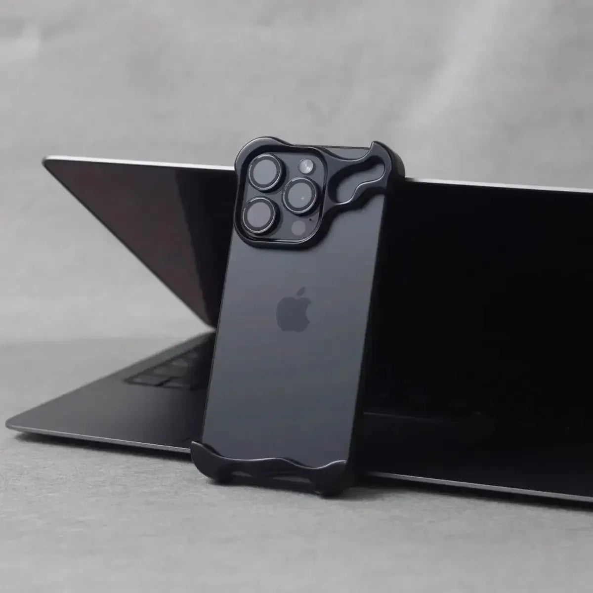 Irregular Metal Bumper Phone Case IPhone 16 15 14 13 Pro Max Plus with Lens Film Protection Bare Aluminum Alloy Shockproof Cover