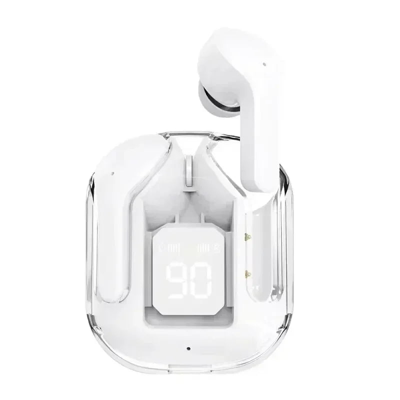 T2 Tws Wireless Bluetooth Headset Transparent Wireless Headphones Power Digital Display Stereo Sound Earphones for Smartphones
