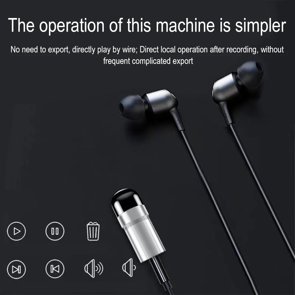 Mini Digital Keychain Voice Recorder HD Recording Pen Noise Reduction MP3 Music Player Voice-activated Recorder 8G 16G