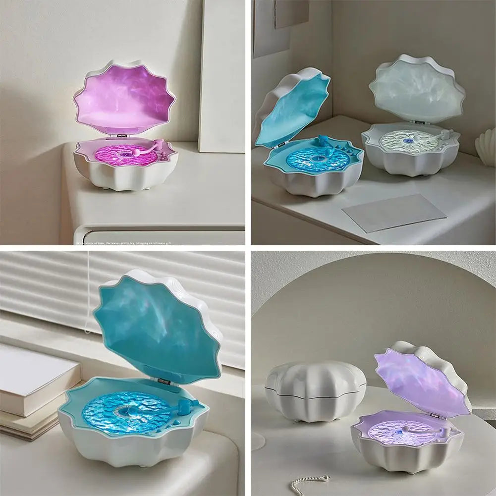 Creative Shell Light Wireless Bluetooth Speaker High-quality Subwoofer Sleeping Desktop Ornaments Romantic Gift For Friends