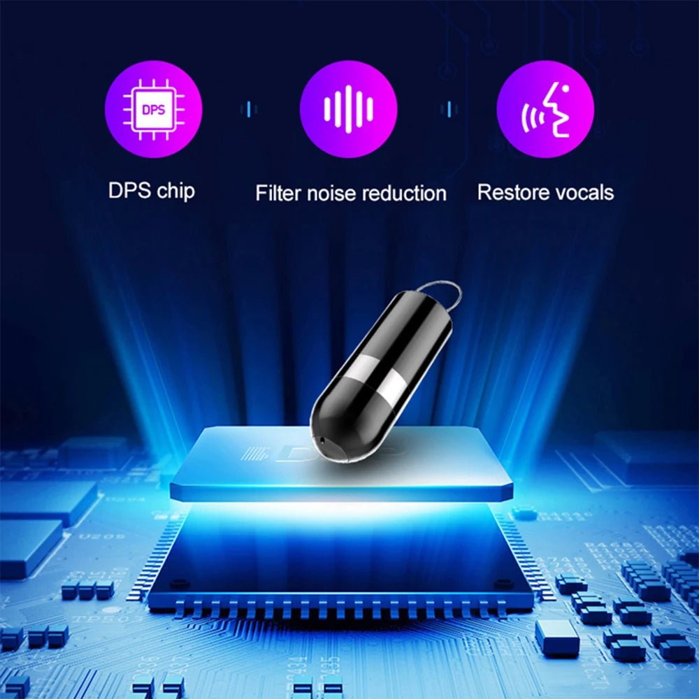 Mini Digital Keychain Voice Recorder HD Recording Pen Noise Reduction MP3 Music Player Voice-activated Recorder 8G 16G