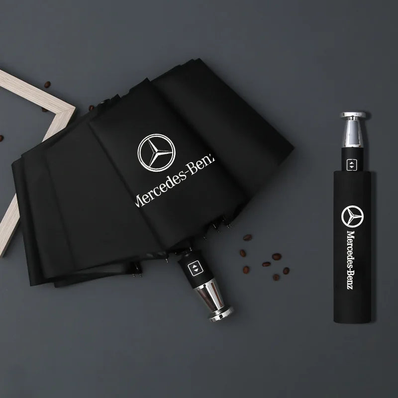 For Mercedes-Benz A C E S V Class AMG Sprinter GLC ML SLK SL Vito CLS GLA GLK Car Automatic Folding Windproof Sunshade Umbrella