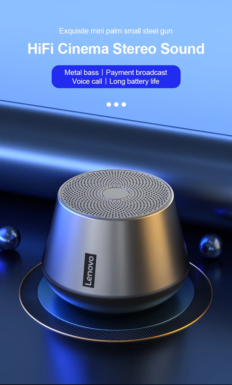 Original Lenovo K3 Pro Bluetooth Wireless Portable Speaker Mini Outdoor Loudspeaker Wireless Column 3D Stereo Music Surround Bas