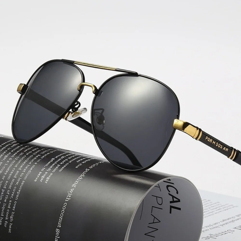Aviator Sunglasses for Men Polarized Original Classic UV400 Light Frame UV Protection Mens Sun Glasses Sun Protection Fishing Sh