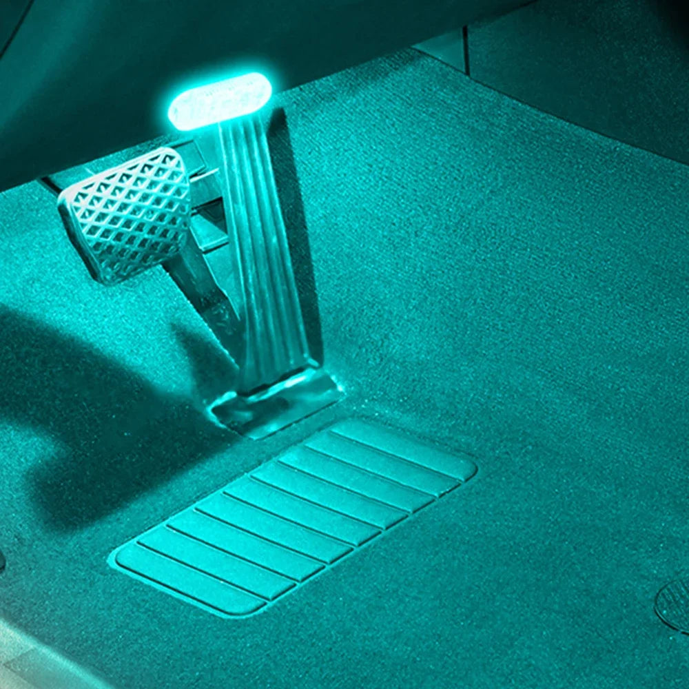 Mini LED Car Touch Light USB Charging Portable Auto Roof Ceiling Reading Night Lamp Wireless Car Decoration Light ﻿