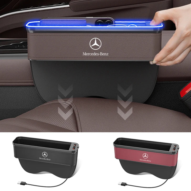 For Mercedes-Benz A B C E S V R Class AMG GLB GLC GLE SLC SLK SL ML Vito Viano Sprinter Pilot Car Seat Storage Case Seat Gap Box
