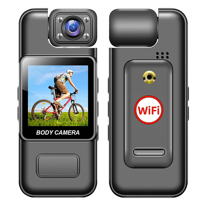 4K HD WiFi Mini Camera Portable Digital Video Recorder Color Screen Wearable Camera Night Vision Police Cam Small Bike Camcorder