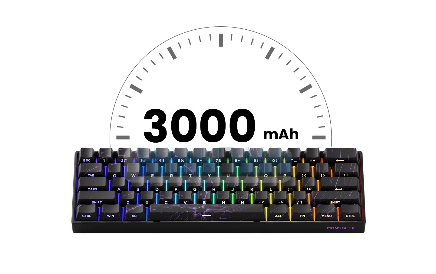 Akko MonsGeek FUN60 Mechanical Keyboard Magnetic Switch 60% Gaming Keyboards Rapid Trigger 0.01mm 8K ARGB HE/TMR Custom Keyboard