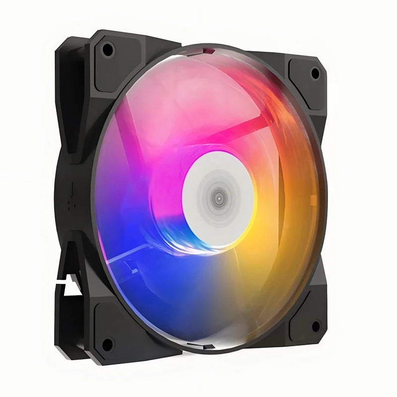 TEUCER P16 RGB FAN 120mm Pc Computer Case Fan Rainbow Heatsink 4PIN 12cm CPU Cooler Silent Fan