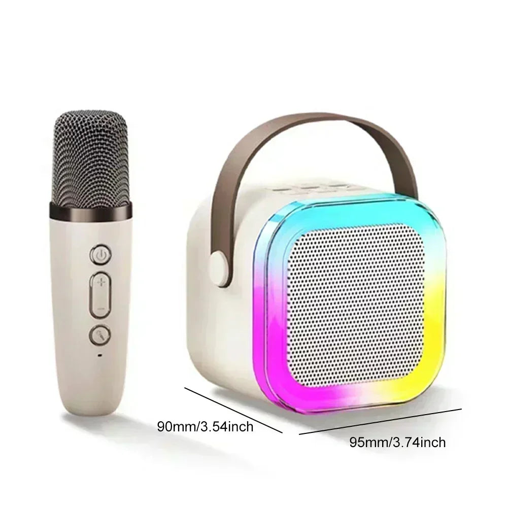 Altavoz K12 con micrófono, dispositivo con Bluetooth integrado, al aire libre transmisión en vivo, karaoke en casa, gran oferta