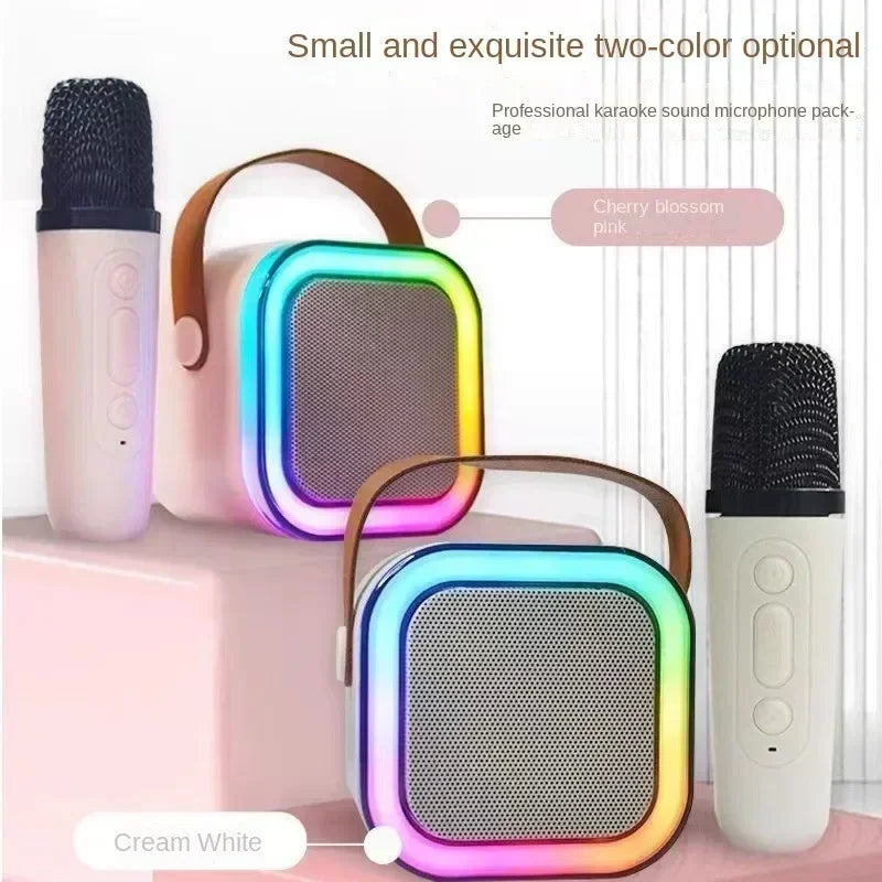 Altavoz K12 con micrófono, dispositivo con Bluetooth integrado, al aire libre transmisión en vivo, karaoke en casa, gran oferta