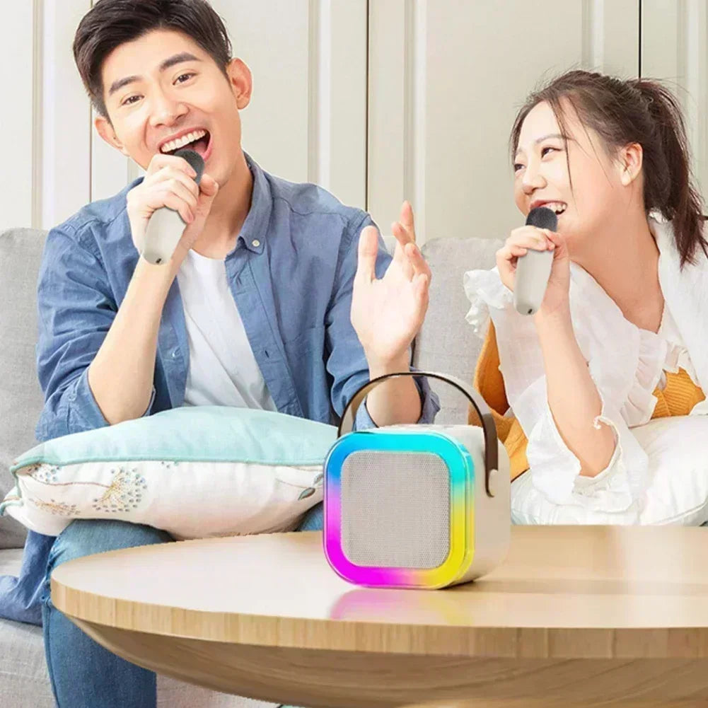 Altavoz K12 con micrófono, dispositivo con Bluetooth integrado, al aire libre transmisión en vivo, karaoke en casa, gran oferta