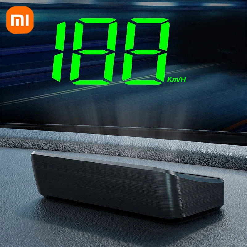 Xiaomi In-vehicle Speedometer HUD Head Up Display Digital Speed Mete GPS Compass Multifunctional Car Windshield Projector NEW