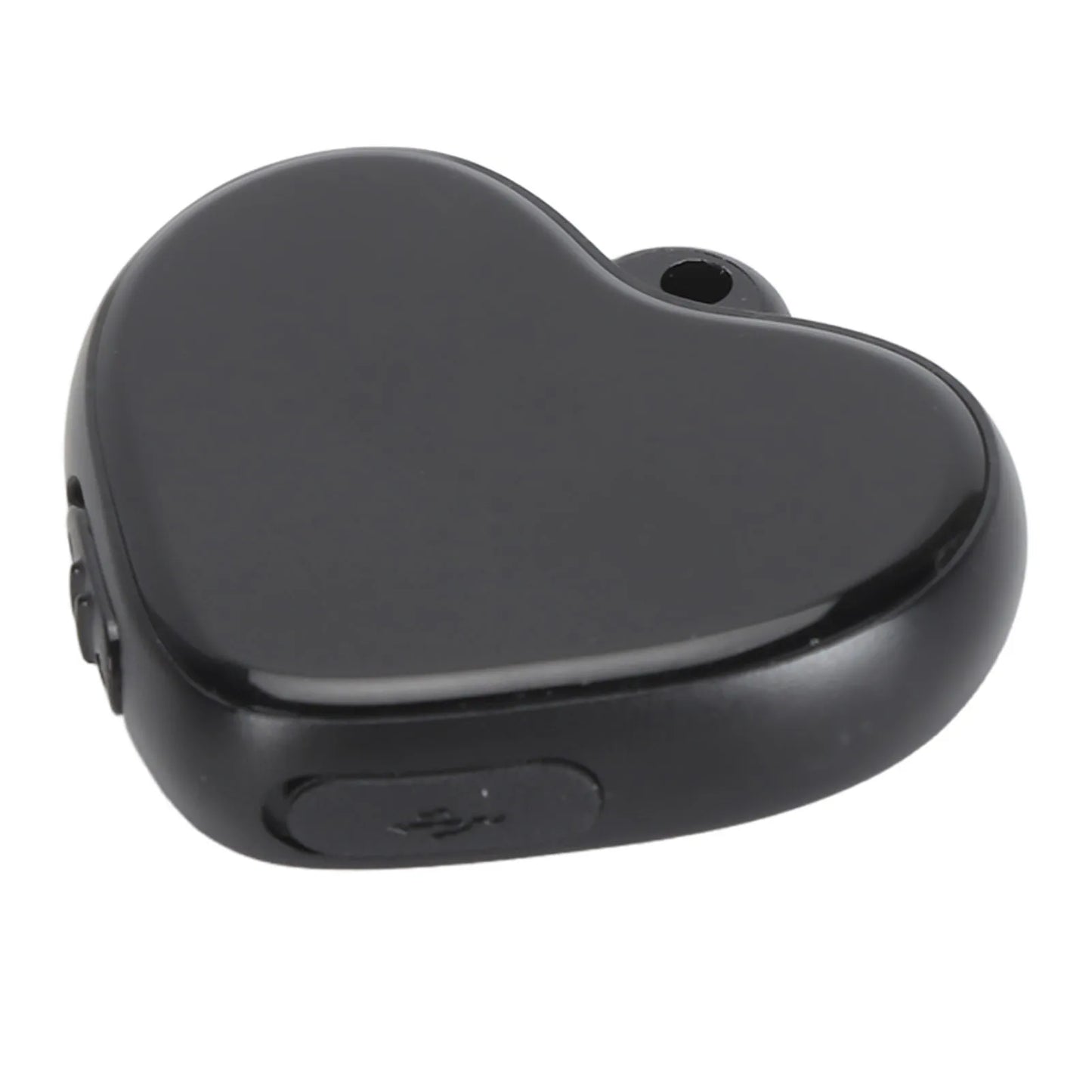 Audio Recorder Heart Pendant Shape Multipurpose Noise Reduction Voice Activated Voice Recorder with Headphones for Lecture