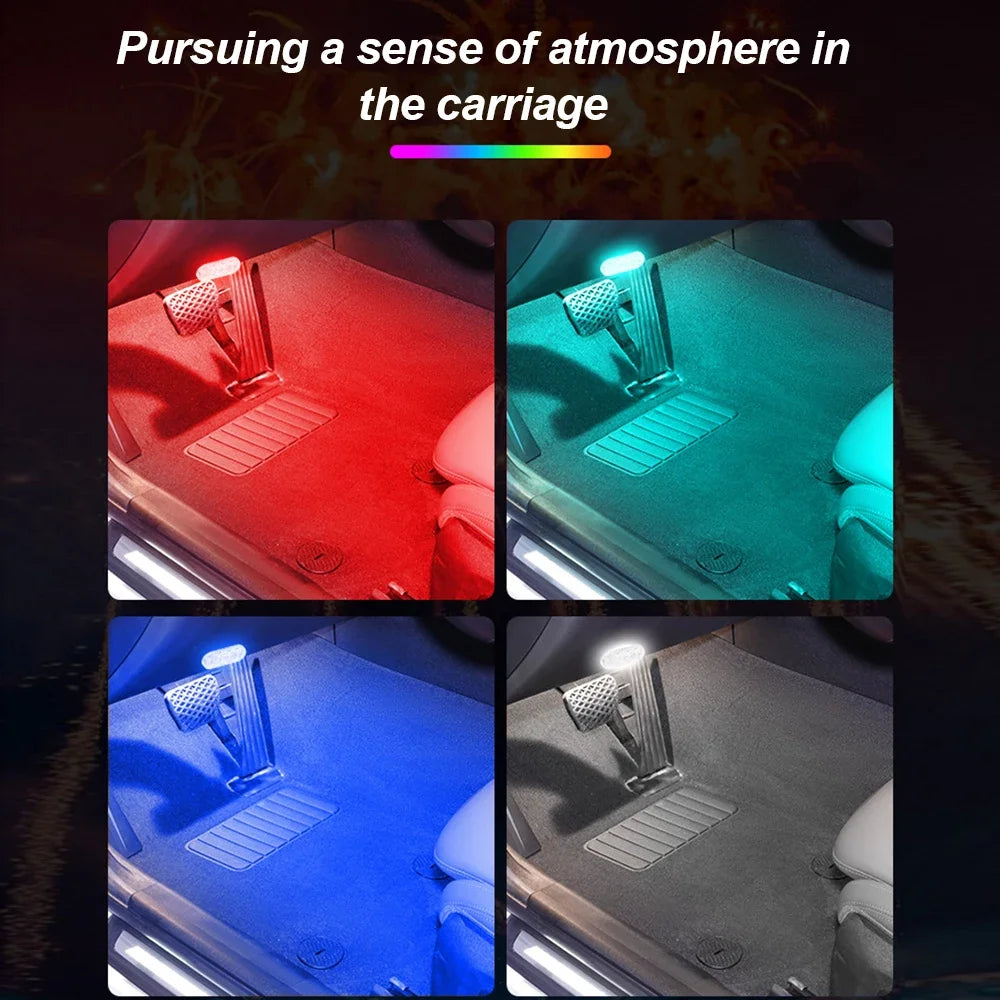 Mini LED Car Touch Light USB Charging Portable Auto Roof Ceiling Reading Night Lamp Wireless Car Decoration Light ﻿