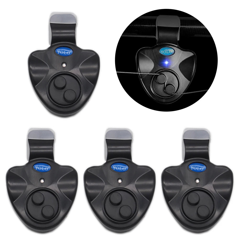 FLYSAND Fishing Fish Bite Alarm Electronic Buzzer on Fishing Rod with Loud Siren Daytime Night Indicator With Battery