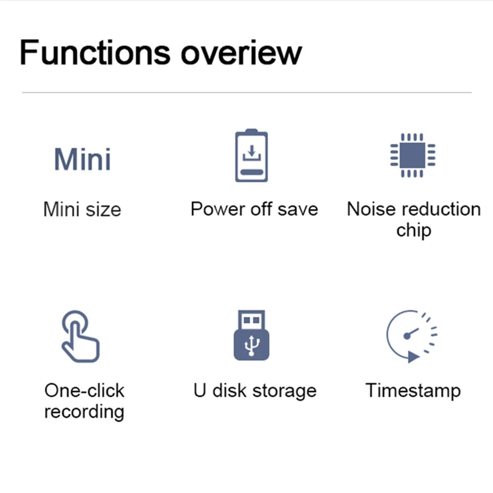 Mini Digital Keychain Voice Recorder HD Recording Pen Noise Reduction MP3 Music Player Voice-activated Recorder 8G 16G