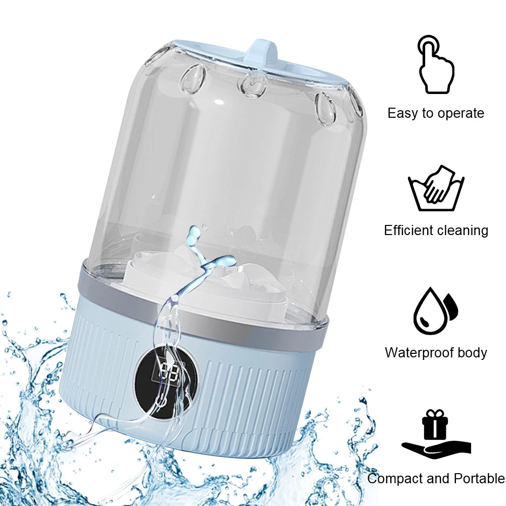 Portable Underwear Cleaner Wireless Washing Machine Mini Socks Washing Machine 2-speed Time Special Washer for Travel Home
