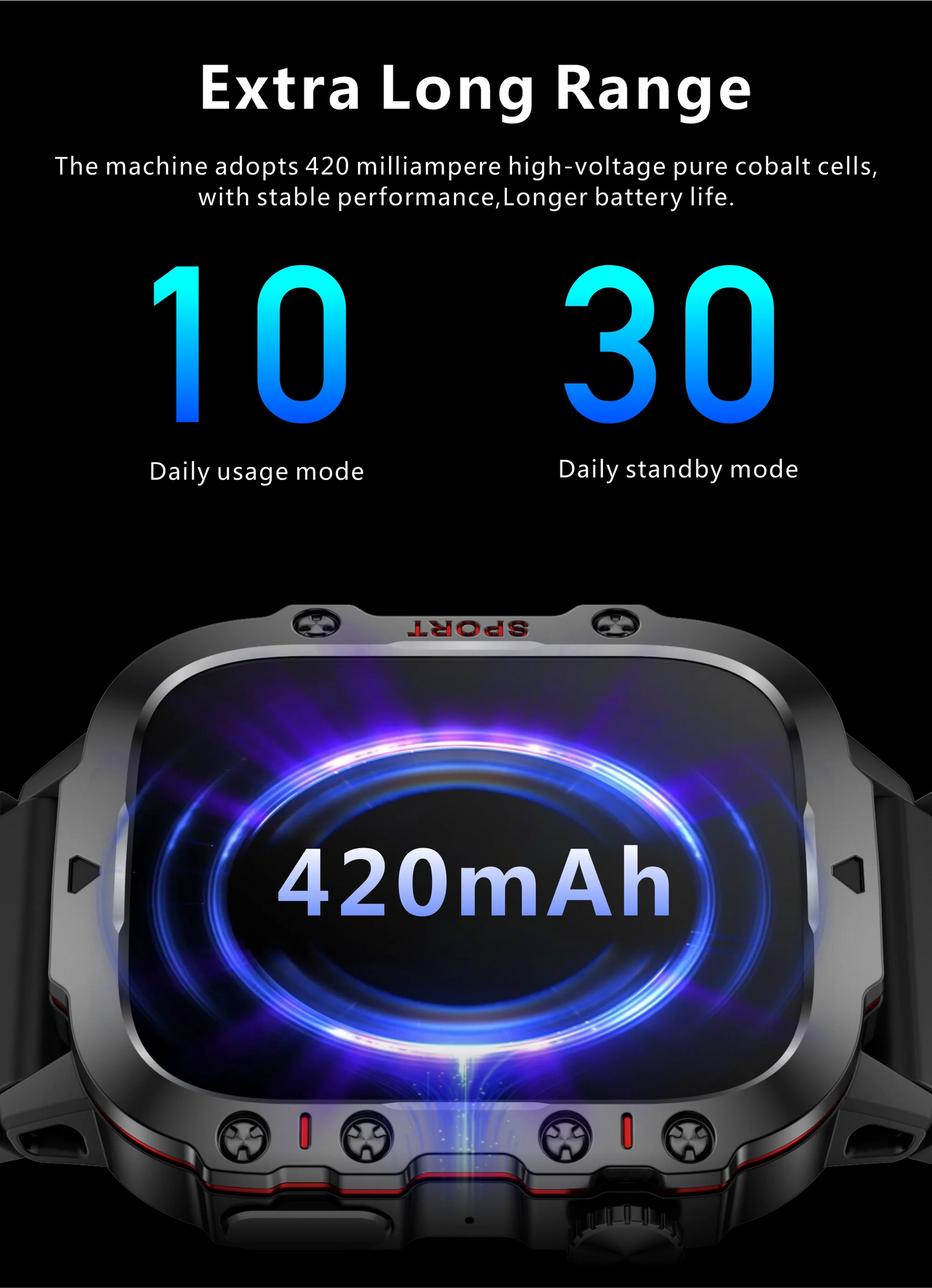 New Original Rugged Military Men Smart Watch Bluetooth Call Fitness Clock 3ATM IP68 Waterproof Sports Smartwatch for Android iOS