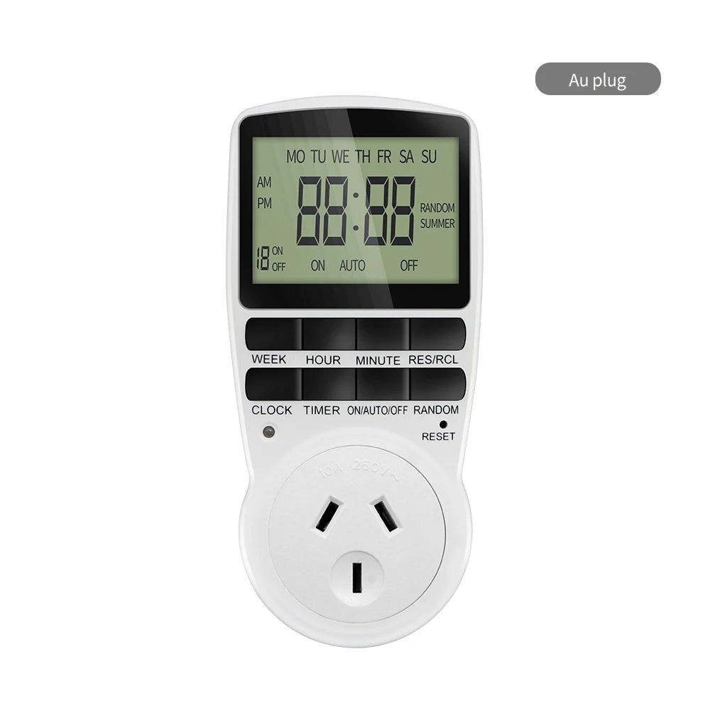 Digital Timer Switch EU Programmable Electronic Timing Socket US UK FR AU Plug Outlet Kitchen Appliance Time Control Day/Hour