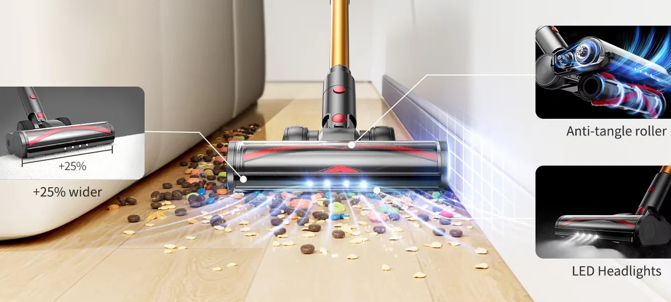 Wireless Vacuum Cleaner 550W 45KPA Strong Suction Portable Dust Cleaning Machine 1.2L Dust Cup Home  Cleaner