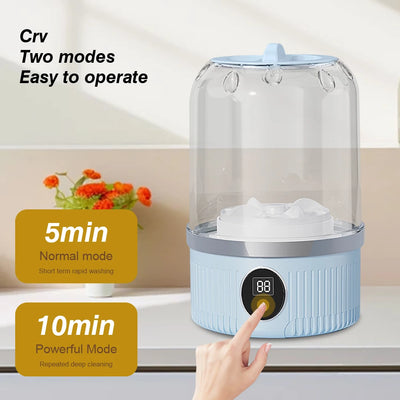 Portable Underwear Cleaner Wireless Washing Machine Mini Socks Washing Machine 2-speed Time Special Washer for Travel Home