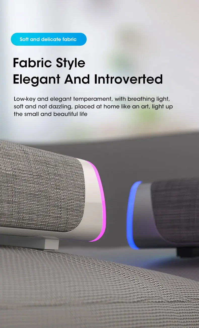 Computer Speaker Bar Stereo Sound Subwoofer Bluetooth Speaker For Macbook Laptop Notebook PC Music Player Wired Loudspeaker