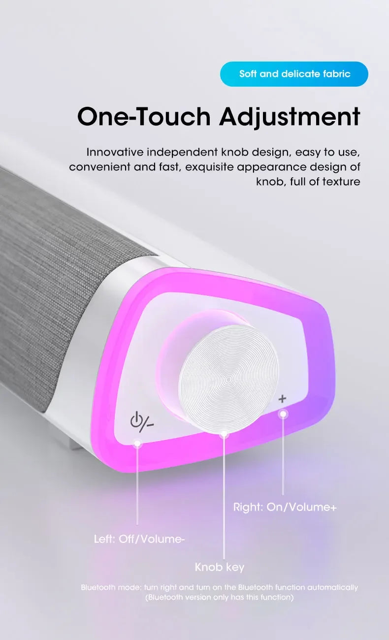 Computer Speaker Bar Stereo Sound Subwoofer Bluetooth Speaker For Macbook Laptop Notebook PC Music Player Wired Loudspeaker
