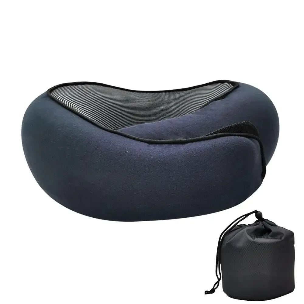 Memory Foam Neck Pillow Cervical Vertebra Travel Portable Noon Break Aircraft U Type Of Pillow Sleep Camping Pillow Carry Bag