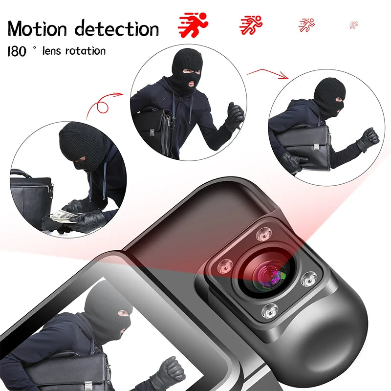 4K HD WiFi Mini Camera Portable Digital Video Recorder Color Screen Wearable Camera Night Vision Police Cam Small Bike Camcorder