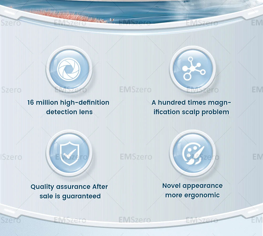 AI Analysis Scalp Care Handheld Hair Analyzer Mini Intelligent Access The Net Hair Detector Scalp Hair Follicle Analyzer Salon