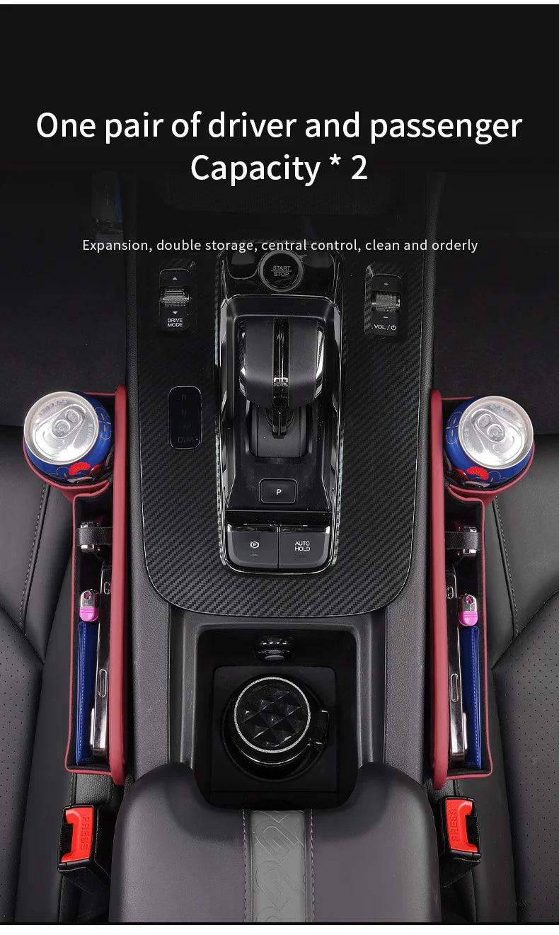 For Mercedes-Benz A B C E S V R-Class A45 C43 CLA GLA GLB GLC SLK SL Car Seat Gap Multifunction Storage Box Seat Gap Cup Holder