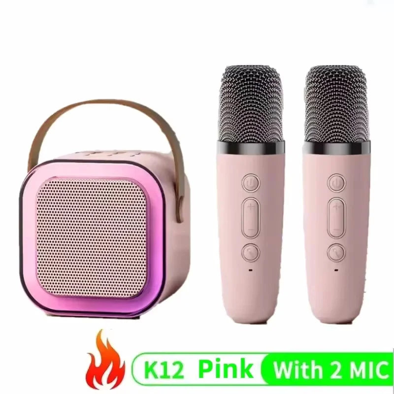 Altavoz K12 con micrófono, dispositivo con Bluetooth integrado, al aire libre transmisión en vivo, karaoke en casa, gran oferta